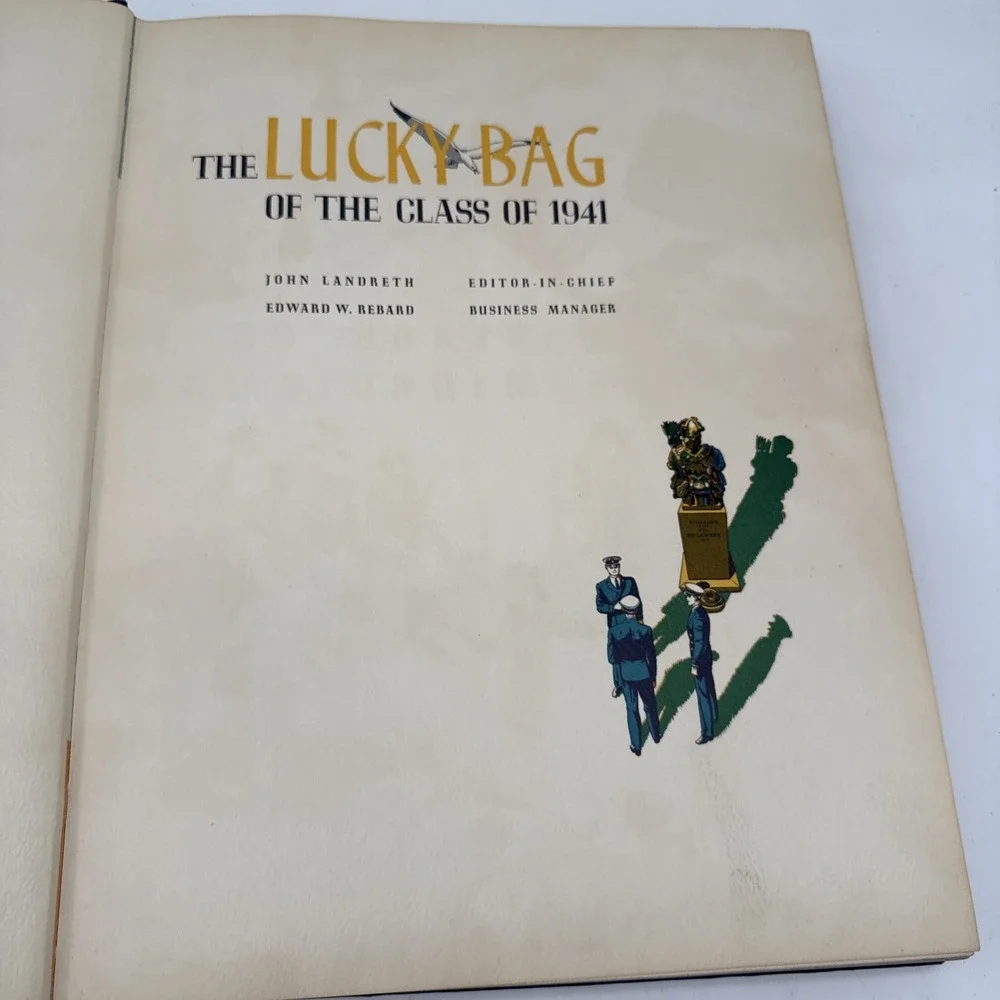Vintage 1941 United States Naval Academy Lucky Bag Yearbook